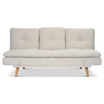 Soho Click Clack Sofa Bed | 4 - in - 1 Convertible 3 Seater | Beige - Bargainia.com - 5056150286226