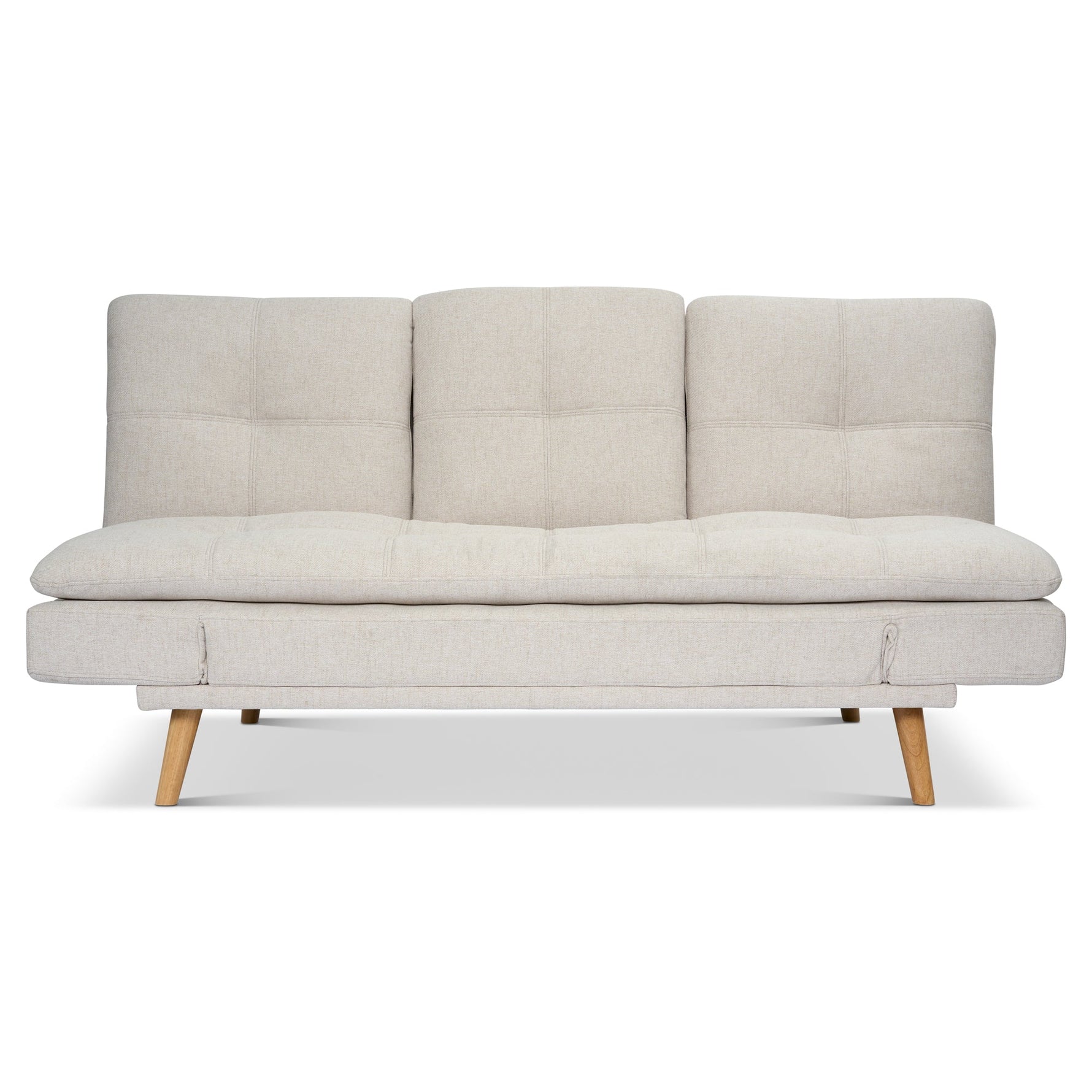 Soho Click Clack Sofa Bed | 4 - in - 1 Convertible 3 Seater | Beige - Bargainia.com - 5056150286226