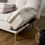 Soho Click Clack Sofa Bed | 4 - in - 1 Convertible 3 Seater | Beige - Bargainia.com - 5056150286226