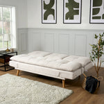 Soho Click Clack Sofa Bed | 4 - in - 1 Convertible 3 Seater | Beige - Bargainia.com - 5056150286226