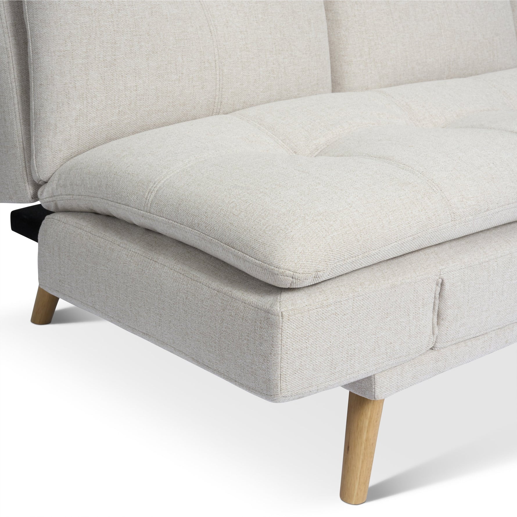 Soho Click Clack Sofa Bed | 4 - in - 1 Convertible 3 Seater | Beige - Bargainia.com - 5056150286226