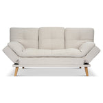 Soho Click Clack Sofa Bed | 4 - in - 1 Convertible 3 Seater | Beige - Bargainia.com - 5056150286226