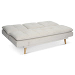 Soho Click Clack Sofa Bed | 4 - in - 1 Convertible 3 Seater | Beige - Bargainia.com - 5056150286226