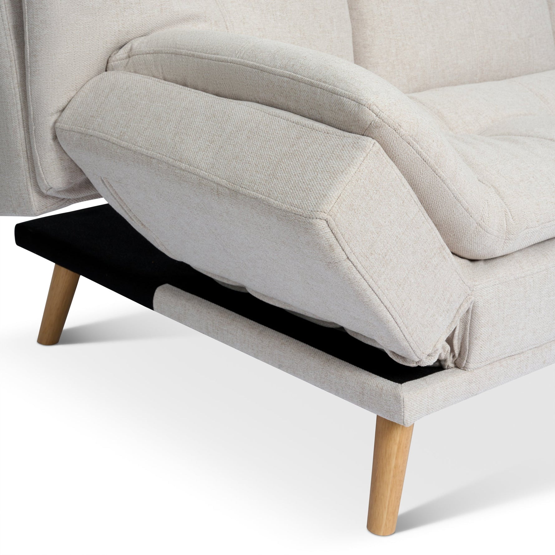 Soho Click Clack Sofa Bed | 4 - in - 1 Convertible 3 Seater | Beige - Bargainia.com - 5056150286226