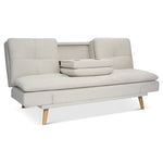 Soho Click Clack Sofa Bed | 4 - in - 1 Convertible 3 Seater | Beige - Bargainia.com - 5056150286226