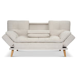 Soho Click Clack Sofa Bed | 4 - in - 1 Convertible 3 Seater | Beige - Bargainia.com - 5056150286226