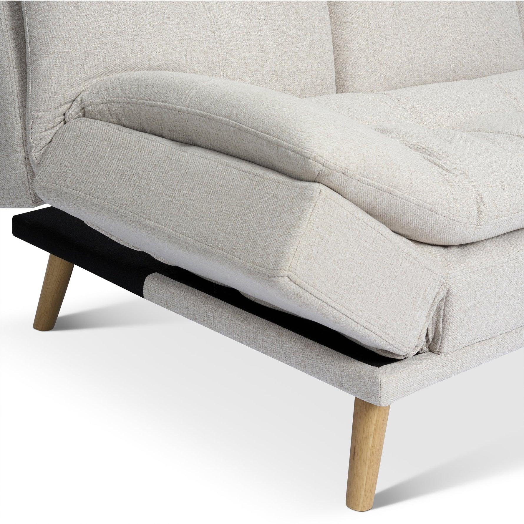 Soho Click Clack Sofa Bed | 4 - in - 1 Convertible 3 Seater | Beige - Bargainia.com - 5056150286226