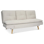 Soho Click Clack Sofa Bed | 4 - in - 1 Convertible 3 Seater | Beige - Bargainia.com - 5056150286226