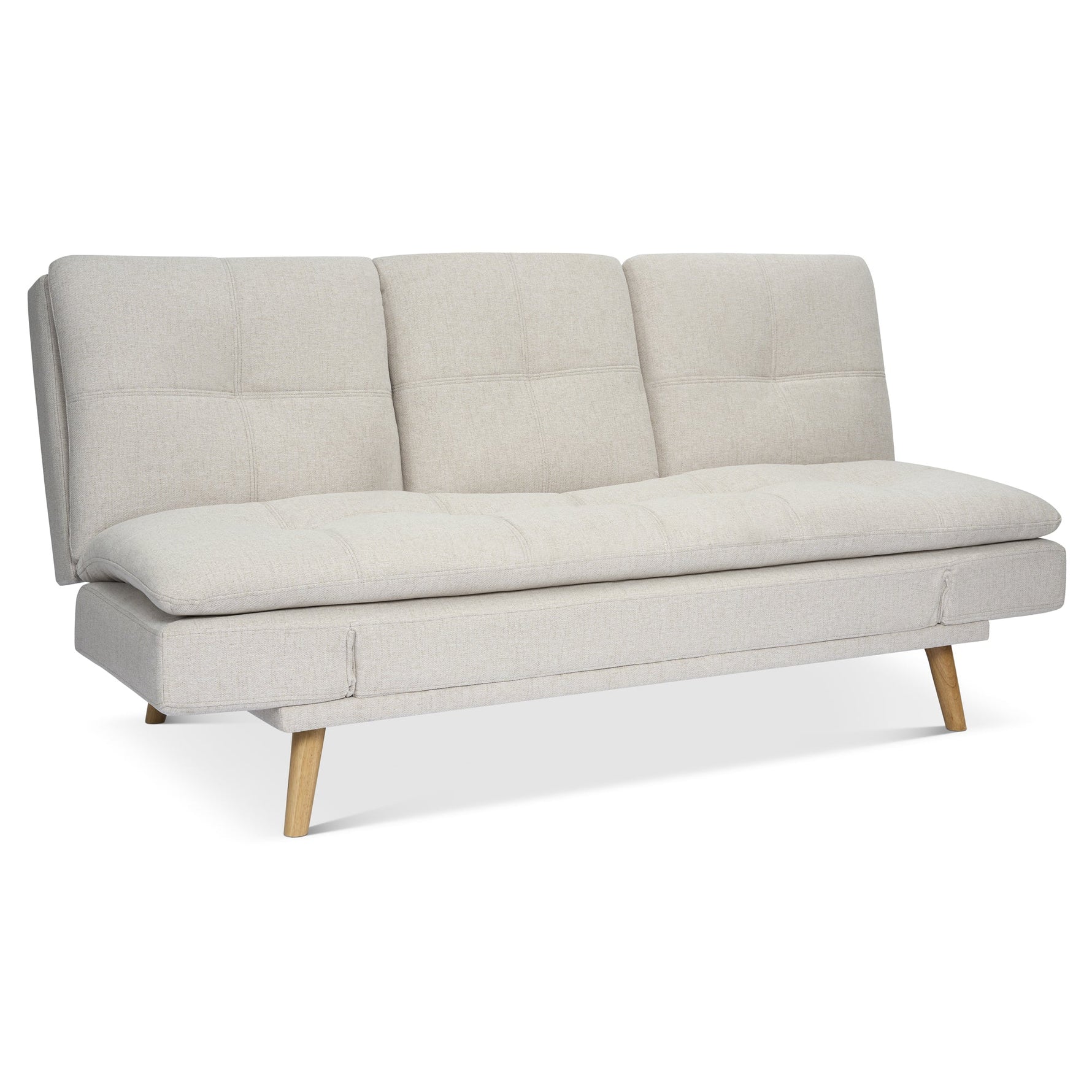 Soho Click Clack Sofa Bed | 4 - in - 1 Convertible 3 Seater | Beige - Bargainia.com - 5056150286226