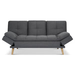 Soho Click Clack Sofa Bed | 4 - in - 1 Convertible 3 Seater | Dark Grey - Bargainia.com - 5056150286233