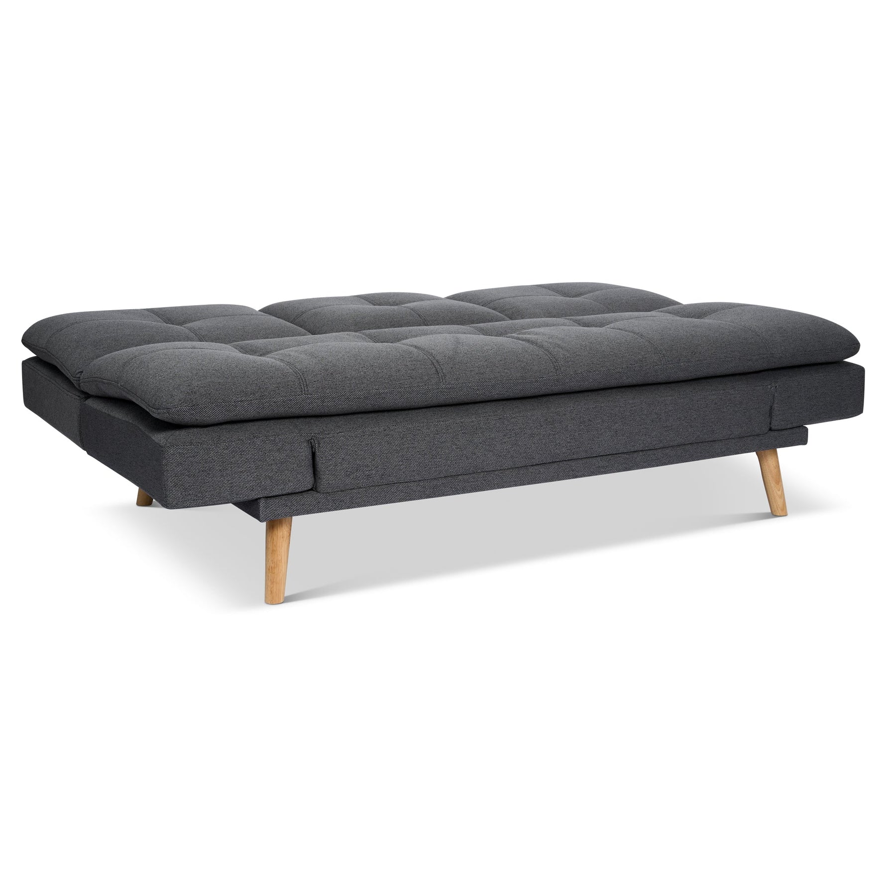 Soho Click Clack Sofa Bed | 4 - in - 1 Convertible 3 Seater | Dark Grey - Bargainia.com - 5056150286233