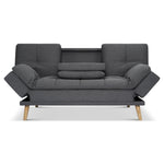 Soho Click Clack Sofa Bed | 4 - in - 1 Convertible 3 Seater | Dark Grey - Bargainia.com - 5056150286233