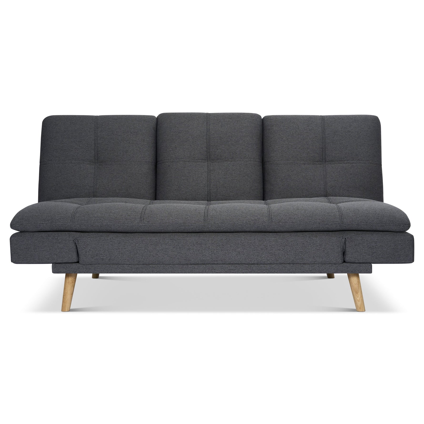 Soho Click Clack Sofa Bed | 4 - in - 1 Convertible 3 Seater | Dark Grey - Bargainia.com - 5056150286233