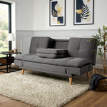 Soho Click Clack Sofa Bed | 4 - in - 1 Convertible 3 Seater | Dark Grey - Bargainia.com - 5056150286233