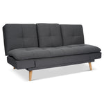 Soho Click Clack Sofa Bed | 4 - in - 1 Convertible 3 Seater | Dark Grey - Bargainia.com - 5056150286233