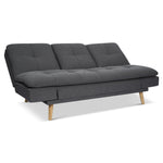 Soho Click Clack Sofa Bed | 4 - in - 1 Convertible 3 Seater | Dark Grey - Bargainia.com - 5056150286233
