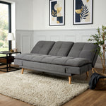 Soho Click Clack Sofa Bed | 4 - in - 1 Convertible 3 Seater | Dark Grey - Bargainia.com - 5056150286233