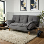 Soho Click Clack Sofa Bed | 4 - in - 1 Convertible 3 Seater | Dark Grey - Bargainia.com - 5056150286233