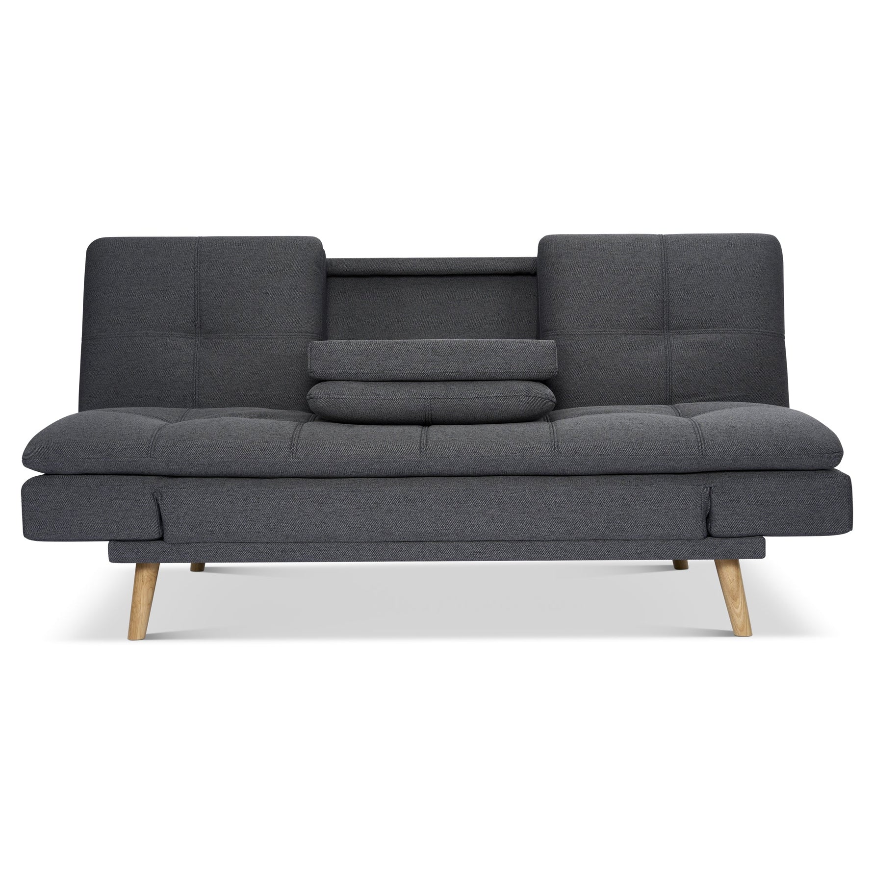Soho Click Clack Sofa Bed | 4 - in - 1 Convertible 3 Seater | Dark Grey - Bargainia.com - 5056150286233