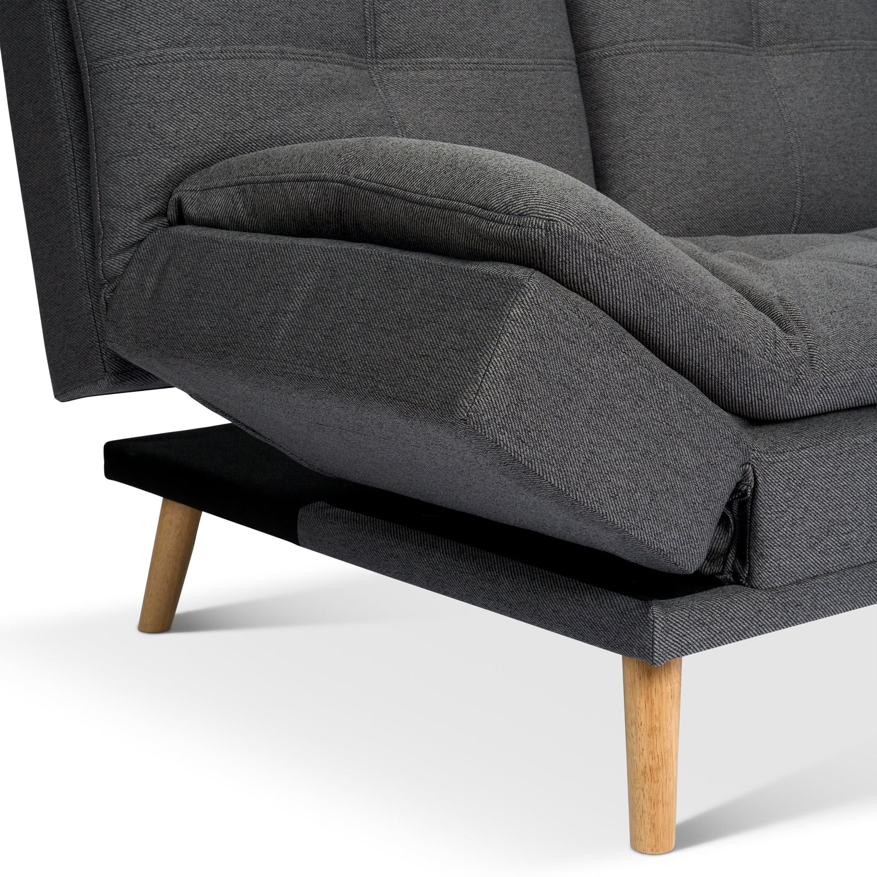 Soho Click Clack Sofa Bed | 4 - in - 1 Convertible 3 Seater | Dark Grey - Bargainia.com - 5056150286233