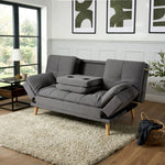 Soho Click Clack Sofa Bed | 4 - in - 1 Convertible 3 Seater | Dark Grey - Bargainia.com - 5056150286233