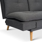 Soho Click Clack Sofa Bed | 4 - in - 1 Convertible 3 Seater | Dark Grey - Bargainia.com - 5056150286233