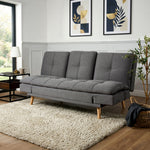 Soho Click Clack Sofa Bed | 4 - in - 1 Convertible 3 Seater | Dark Grey - Bargainia.com - 5056150286233
