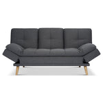 Soho Click Clack Sofa Bed | 4 - in - 1 Convertible 3 Seater | Dark Grey - Bargainia.com - 5056150286233