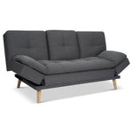 Soho Click Clack Sofa Bed | 4 - in - 1 Convertible 3 Seater | Dark Grey - Bargainia.com - 5056150286233