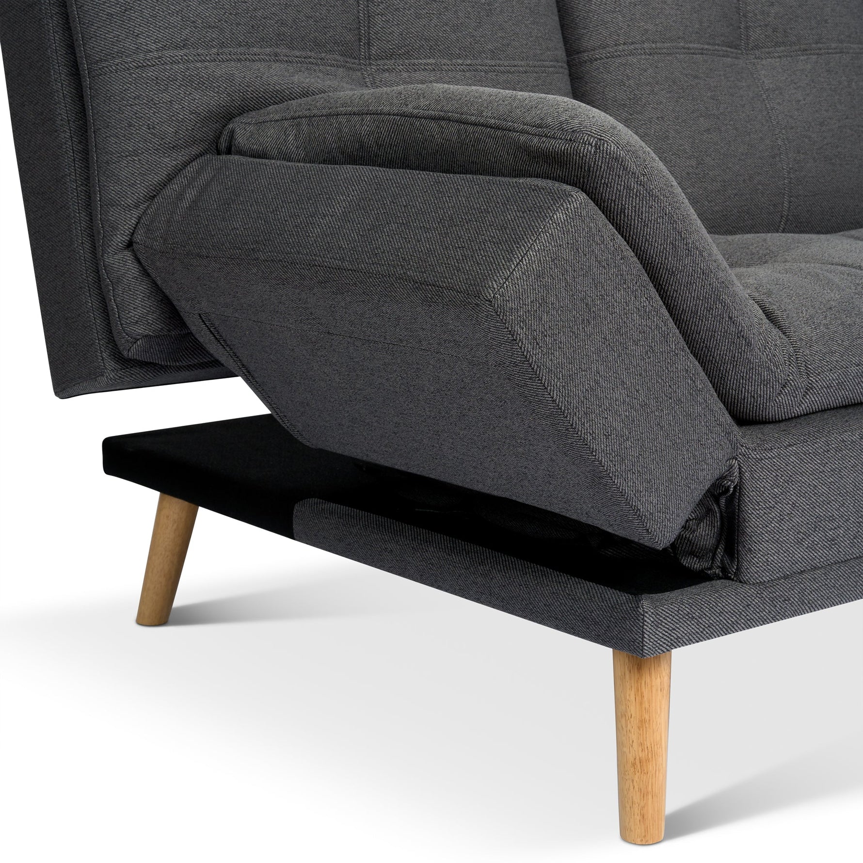 Soho Click Clack Sofa Bed | 4 - in - 1 Convertible 3 Seater | Dark Grey - Bargainia.com - 5056150286233
