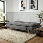 Soho Click Clack Sofa Bed | 4 - in - 1 Convertible 3 Seater | Dark Grey - Bargainia.com - 5056150286233