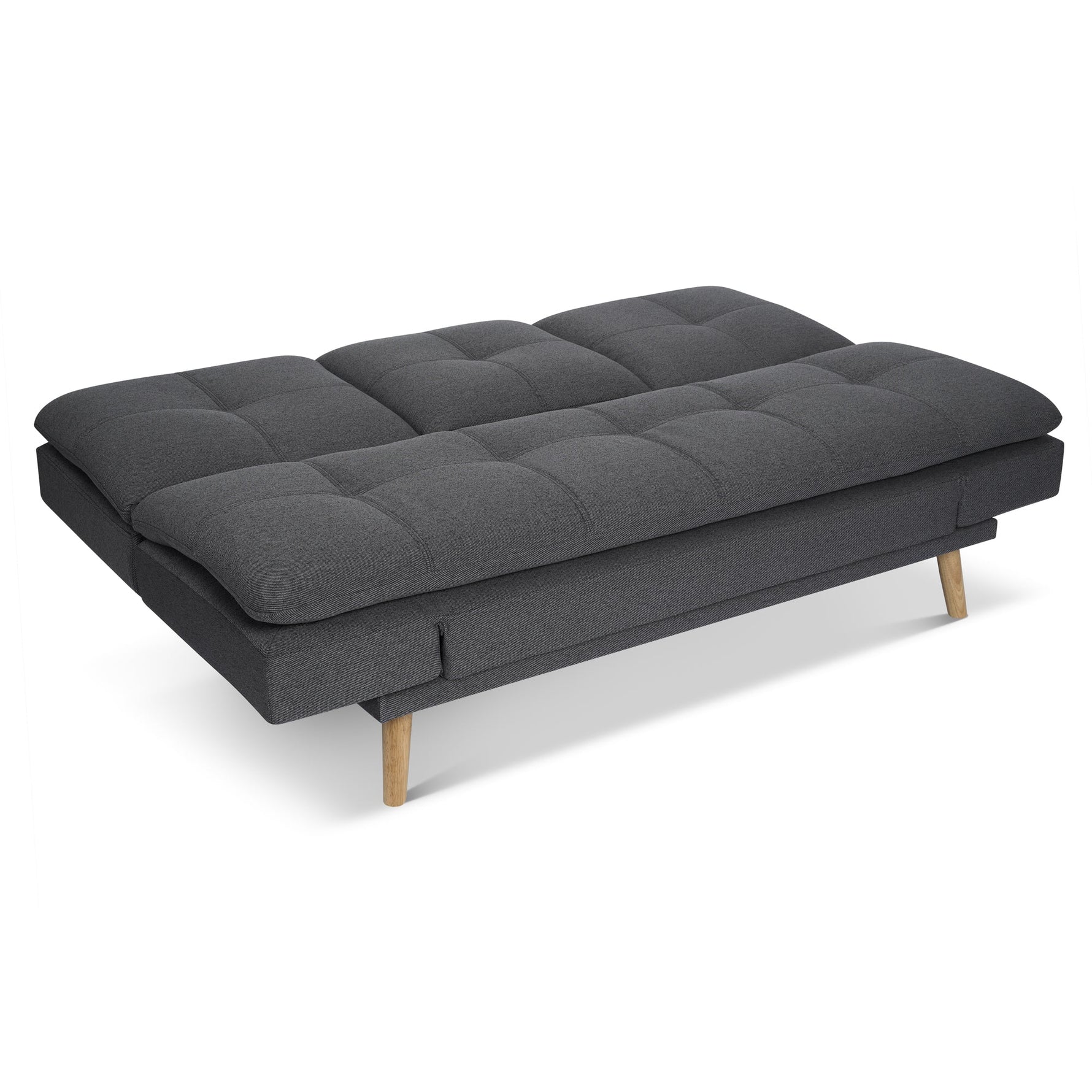 Soho Click Clack Sofa Bed | 4 - in - 1 Convertible 3 Seater | Dark Grey - Bargainia.com - 5056150286233