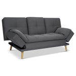 Soho Click Clack Sofa Bed | 4 - in - 1 Convertible 3 Seater | Dark Grey - Bargainia.com - 5056150286233