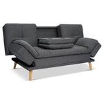 Soho Click Clack Sofa Bed | 4 - in - 1 Convertible 3 Seater | Dark Grey - Bargainia.com - 5056150286233