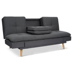 Soho Click Clack Sofa Bed | 4 - in - 1 Convertible 3 Seater | Dark Grey - Bargainia.com - 5056150286233