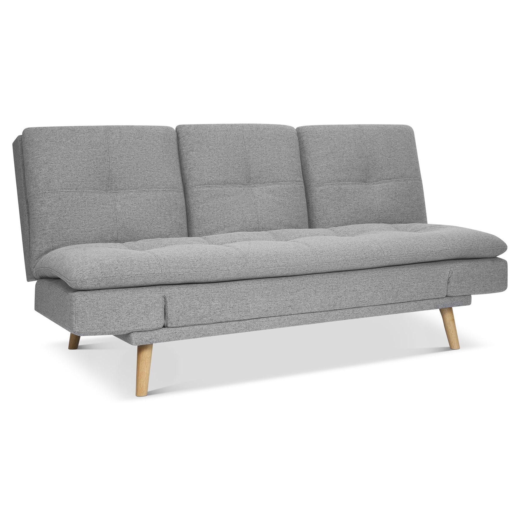 Soho Click Clack Sofa Bed | 4 - in - 1 Convertible 3 Seater | Light Grey - Bargainia.com - 5056150286219