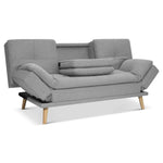Soho Click Clack Sofa Bed | 4 - in - 1 Convertible 3 Seater | Light Grey - Bargainia.com - 5056150286219