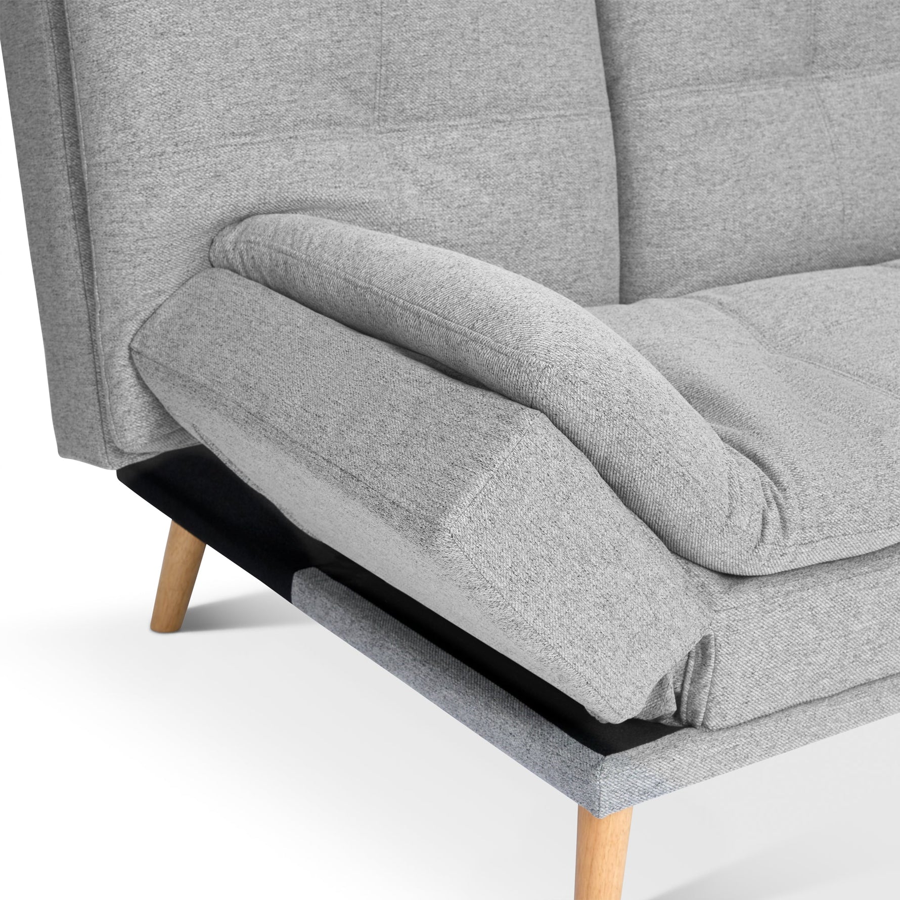 Soho Click Clack Sofa Bed | 4 - in - 1 Convertible 3 Seater | Light Grey - Bargainia.com - 5056150286219