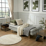 Soho Click Clack Sofa Bed | 4 - in - 1 Convertible 3 Seater | Light Grey - Bargainia.com - 5056150286219