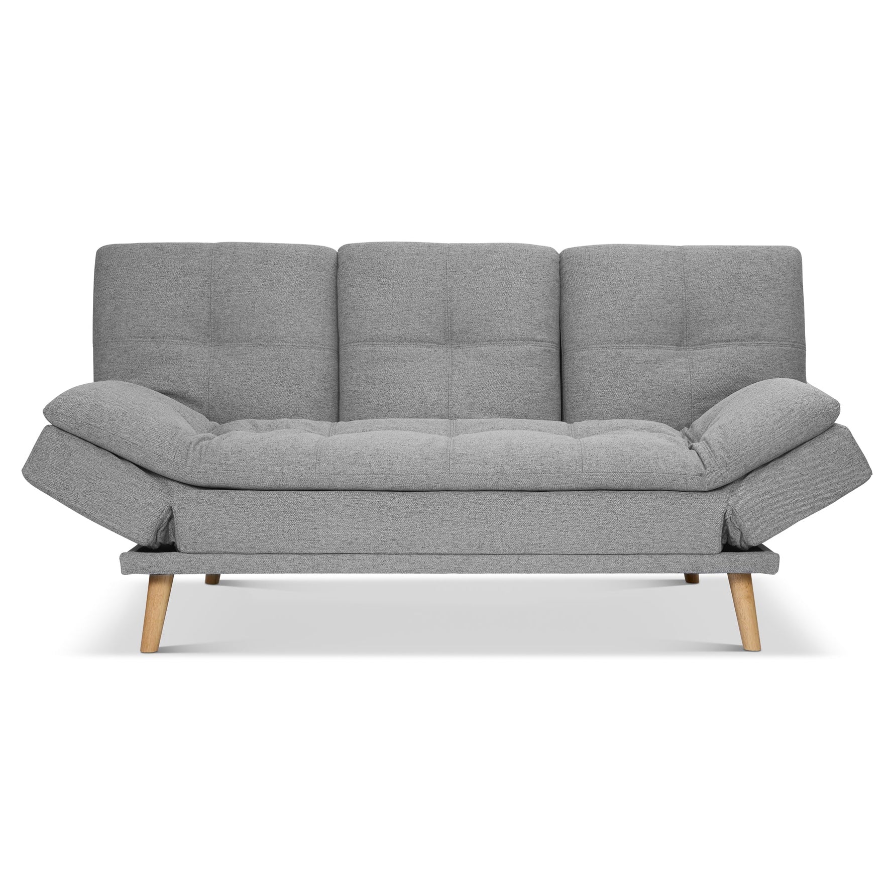Soho Click Clack Sofa Bed | 4 - in - 1 Convertible 3 Seater | Light Grey - Bargainia.com - 5056150286219
