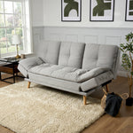 Soho Click Clack Sofa Bed | 4 - in - 1 Convertible 3 Seater | Light Grey - Bargainia.com - 5056150286219