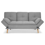 Soho Click Clack Sofa Bed | 4 - in - 1 Convertible 3 Seater | Light Grey - Bargainia.com - 5056150286219
