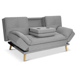 Soho Click Clack Sofa Bed | 4 - in - 1 Convertible 3 Seater | Light Grey - Bargainia.com - 5056150286219