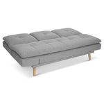 Soho Click Clack Sofa Bed | 4 - in - 1 Convertible 3 Seater | Light Grey - Bargainia.com - 5056150286219