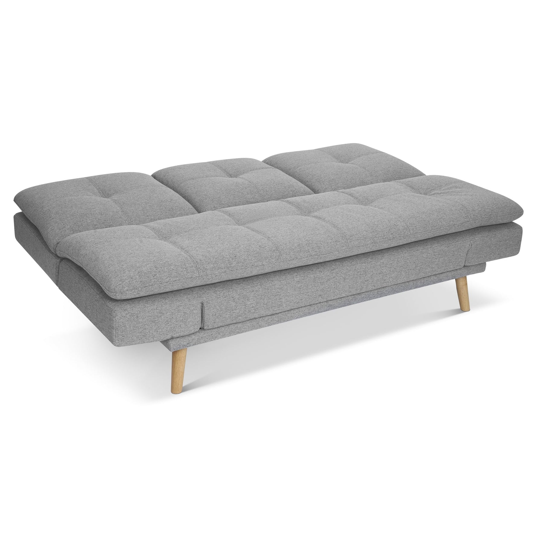 Soho Click Clack Sofa Bed | 4 - in - 1 Convertible 3 Seater | Light Grey - Bargainia.com - 5056150286219