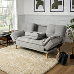 Soho Click Clack Sofa Bed | 4 - in - 1 Convertible 3 Seater | Light Grey - Bargainia.com - 5056150286219