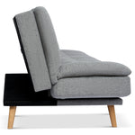 Soho Click Clack Sofa Bed | 4 - in - 1 Convertible 3 Seater | Light Grey - Bargainia.com - 5056150286219