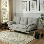 Soho Click Clack Sofa Bed | 4 - in - 1 Convertible 3 Seater | Light Grey - Bargainia.com - 5056150286219