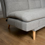 Soho Click Clack Sofa Bed | 4 - in - 1 Convertible 3 Seater | Light Grey - Bargainia.com - 5056150286219