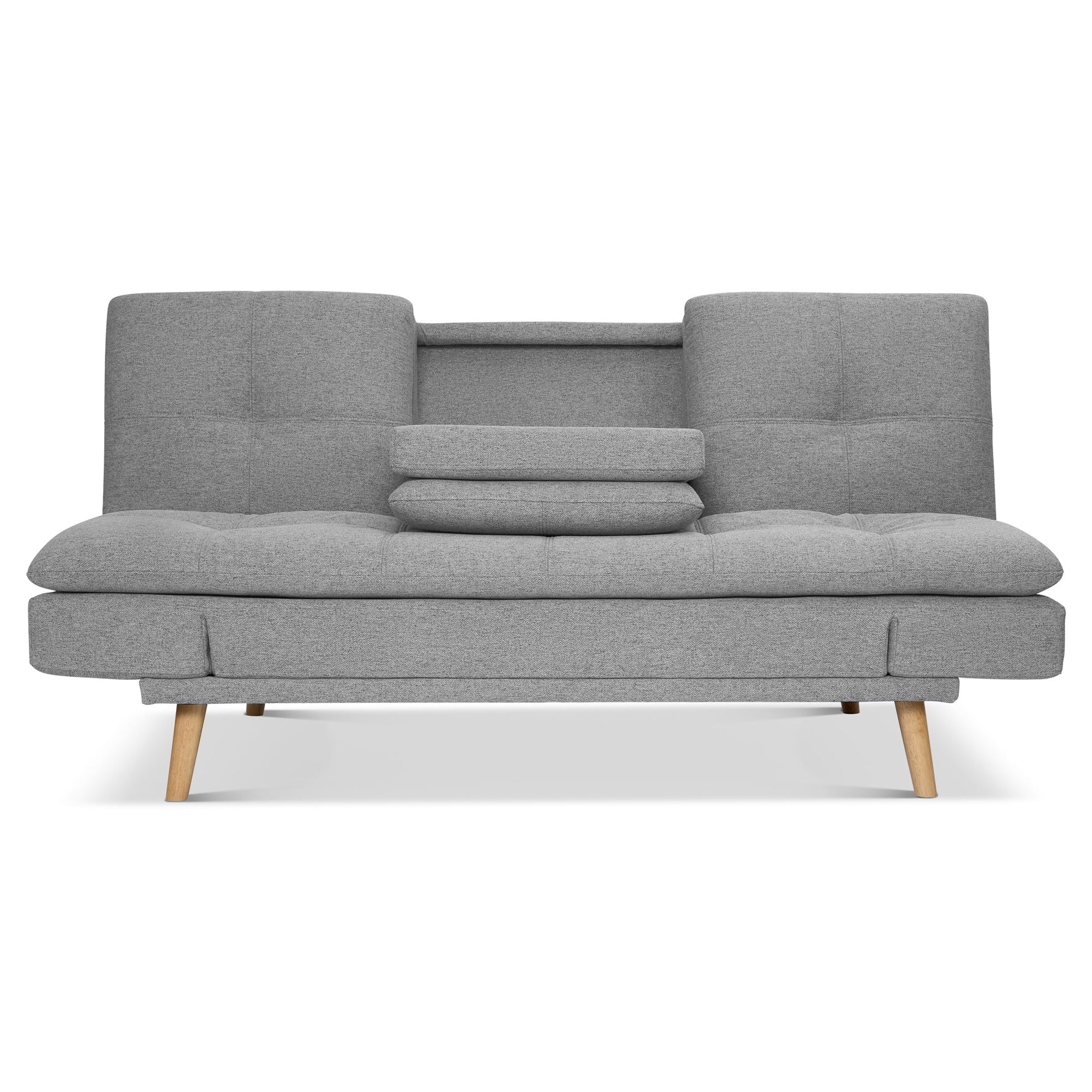 Soho Click Clack Sofa Bed | 4 - in - 1 Convertible 3 Seater | Light Grey - Bargainia.com - 5056150286219